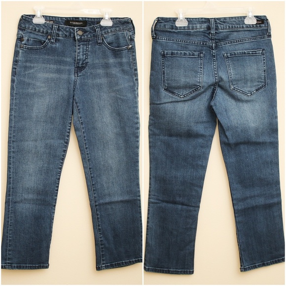 Liverpool Dark Denim Michelle Capri Pants Waist 25 - Picture 6 of 8